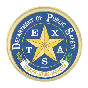 Texas DPS Gold Finish Lapel Pin