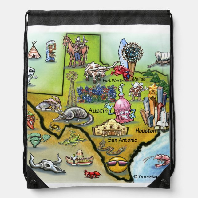Texas Drawstring Bag (Front)