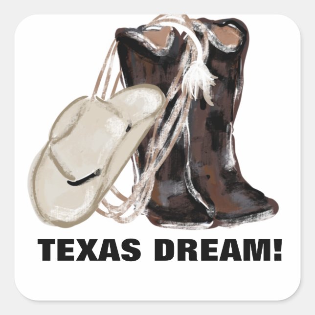 TEXAS DREAM! SQUARE STICKER (Front)
