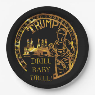 TEXAS DRILL BABY DRILL PAPER PLATES