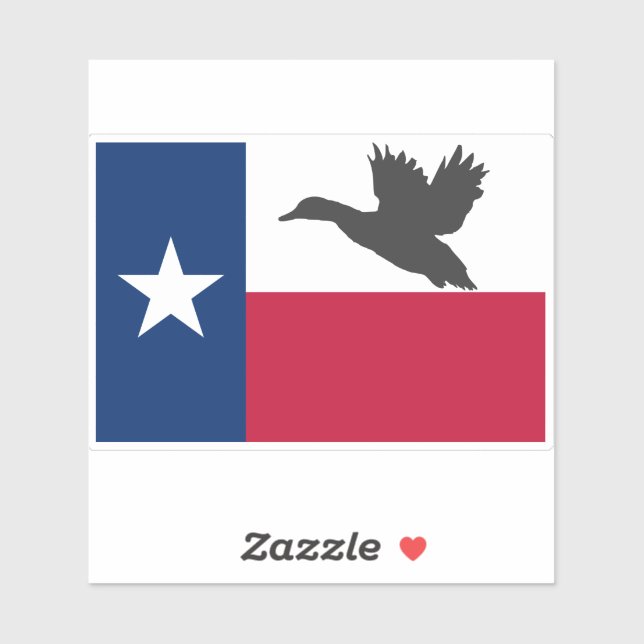 Texas Duck Hunting Flag Sticker (Sheet)
