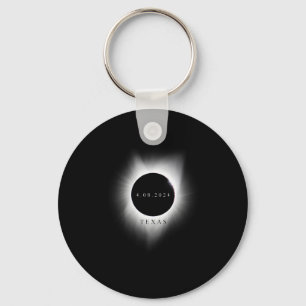 Texas Eclipse 4.08.24 Total Solar Eclipse 2024 Tex Keychain