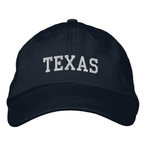 Texas Embroidered Adjustable Cap Navy