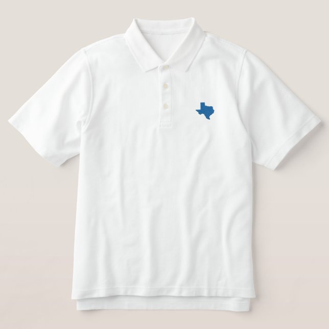 Texas Embroidered Polo Shirt (Design Front)