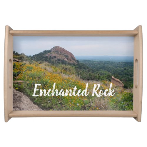 Texas Enchanted Rock State Park and Wildflowers Serving Tray