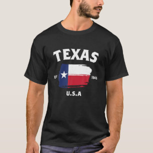 Texas Est 1836 Flag Gift USA American State Texas T-Shirt