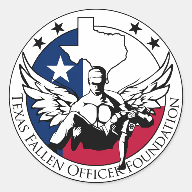 Texas Fallen Officer Foundation Classic Round Sticker | Zazzle