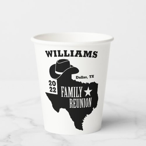 Texas Family Reunion Paper Cups