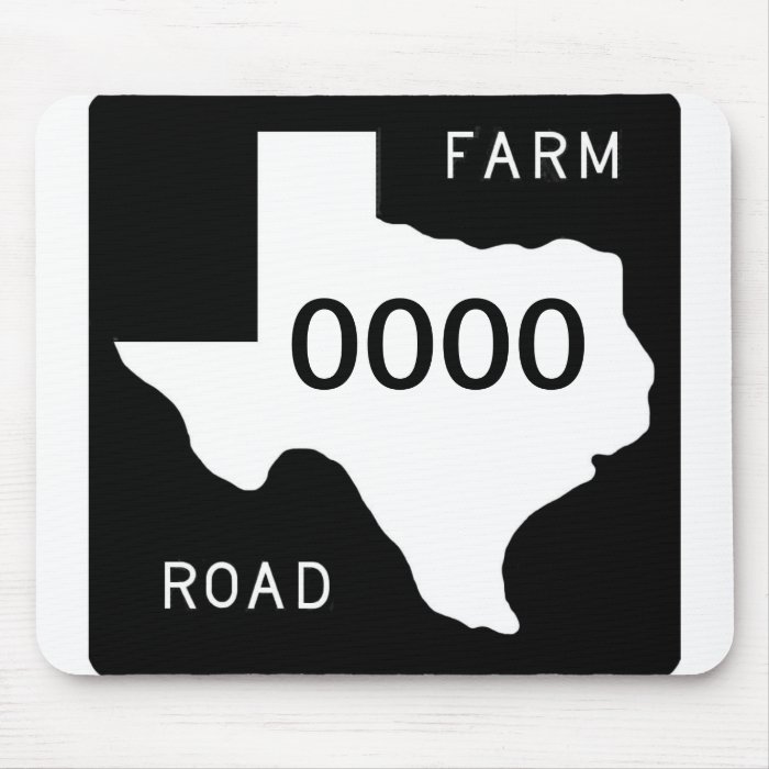 Texas Farm Road Mousepads