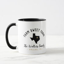 Texas Farm Sweet Farm Family Monogram Mug
