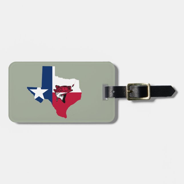 Texas Fishing Luggage Tag (Front Horizontal)