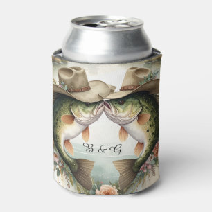 Texas Fishing Wedding  Can Cooler
