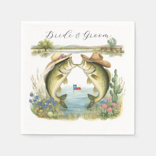 Texas Fishing Wedding Napkins