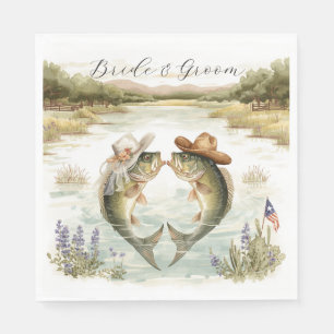 Texas Fishing Wedding Napkins