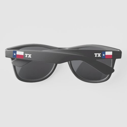 Texas flag 100 UV black sunglasses with monogram