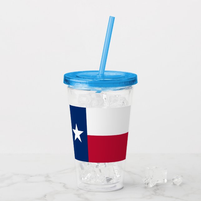 Texas Flag Acrylic Tumbler (Back Ice)