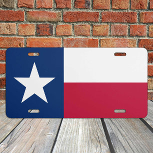 Texas Flag & America States, USA travel /Sports License Plate