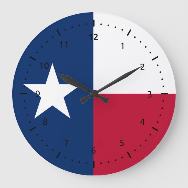 Texas flag, American state flag Large Clock (Front)