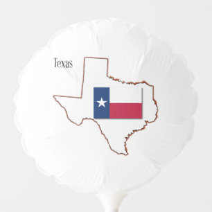 Texas Flag and Map Balloon