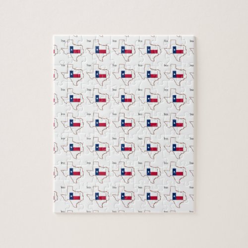 Texas Flag and Map Jigsaw Puzzle