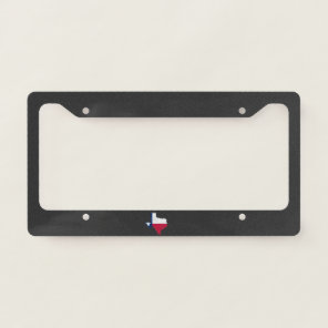 Texas flag and map license plate frame