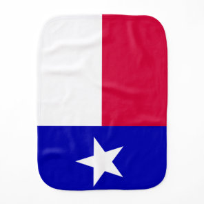 Texas flag baby burp cloth