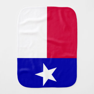 Texas flag baby burp cloth
