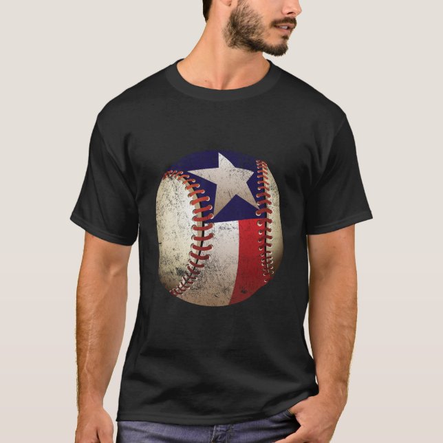 Texas Flag Baseball T-Shirt (Front)