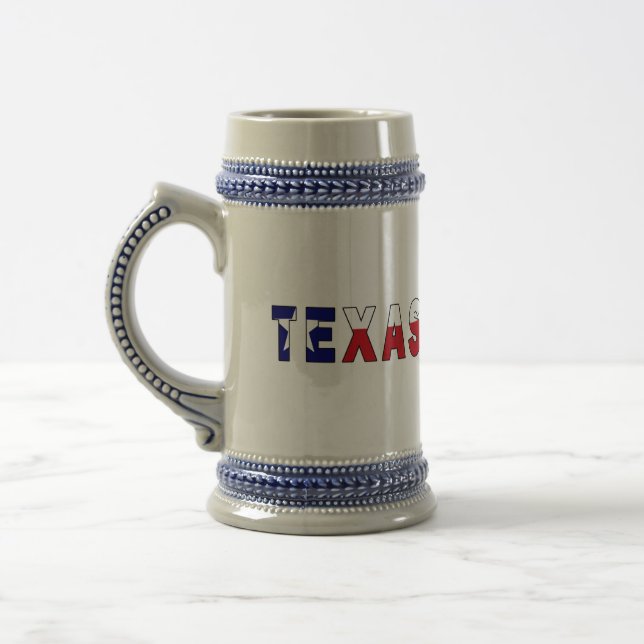 Texas Flag Beer Stein (Left)