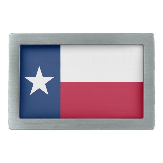 Texas flag belt buckle for Texan cowboy or cowgirl (Front)