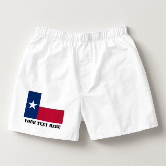 Texas flag boxer shorts and Texan pride briefs (Front)