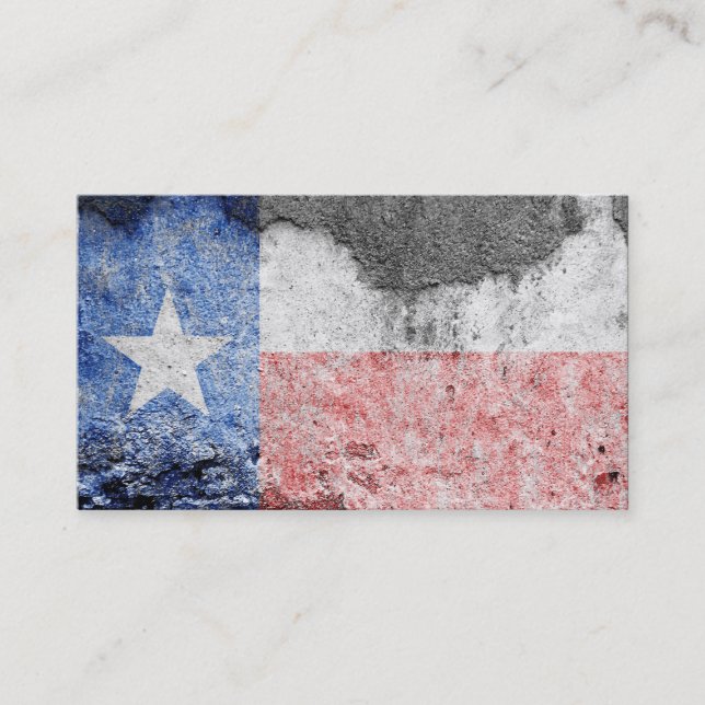 texas flag brick wall business card (Front)