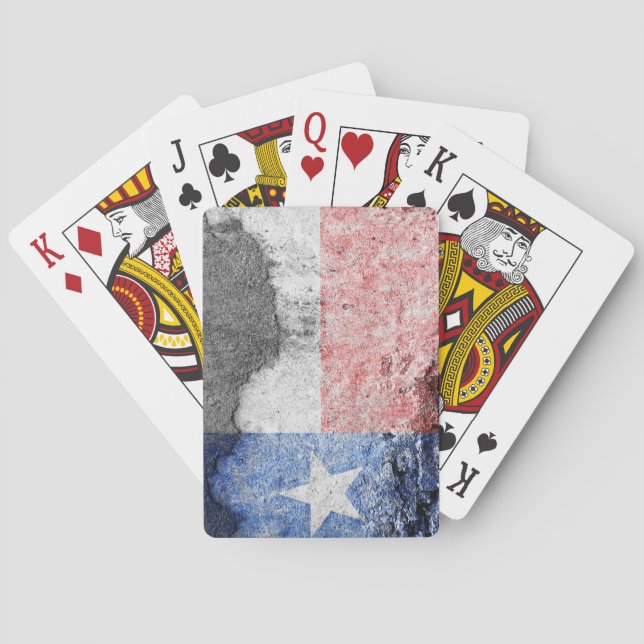 texas flag brick wall poker cards (Back)