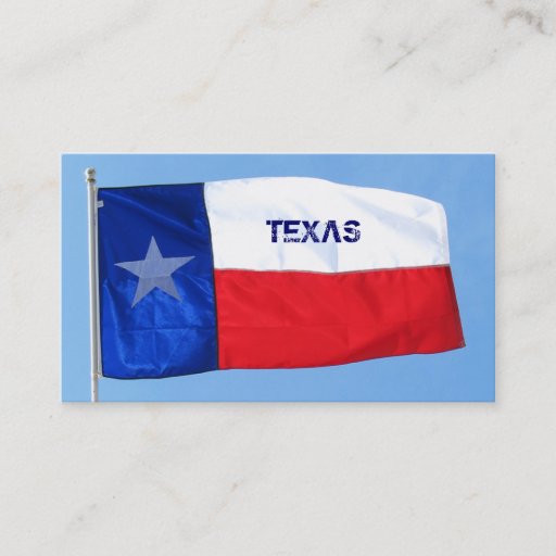 Customizable Texas Flag Business Card Star