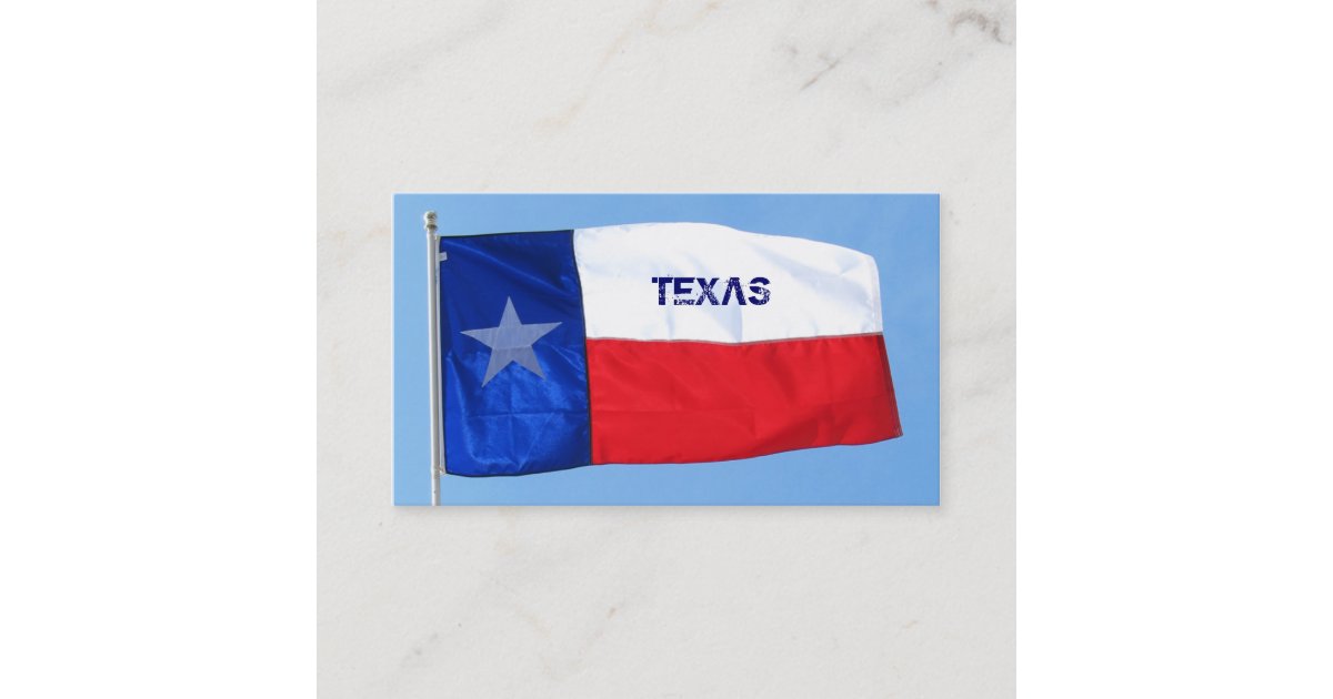 Texas Flag Business Card Star | Zazzle