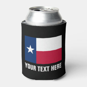 Texas flag can coolers   Texan pride beer holder