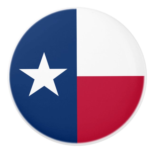 Texas flag ceramic knob (Front)