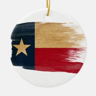 Texas Flag Ceramic Ornament