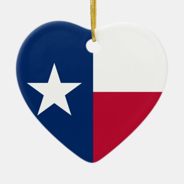 Texas Flag Ceramic Ornament (Front)