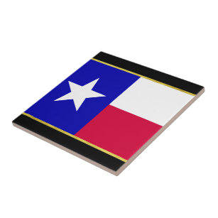 Texas flag ceramic tile