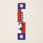Texas Flag Chiffon Scarf<br><div class="desc">Chiffon scarf with image of Texas flag and silhouette of cowboy with the word, Texas.</div>