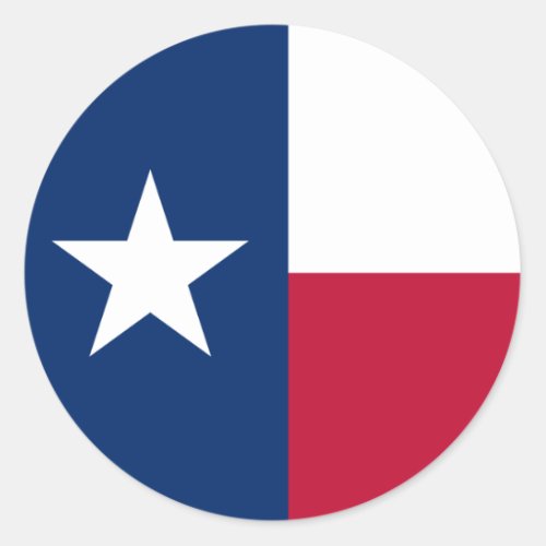 Texas Flag Classic Round Sticker