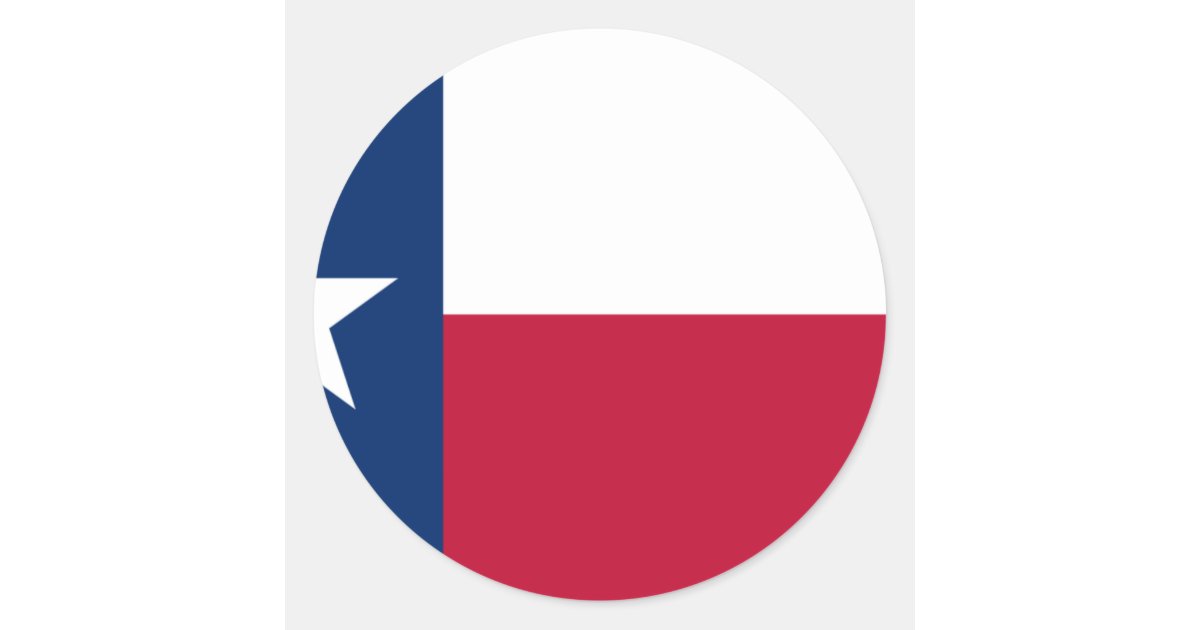 Texas Flag Classic Round Sticker | Zazzle