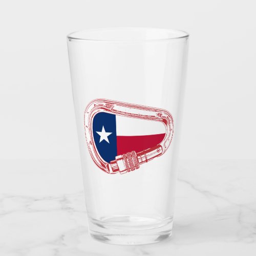 Texas Flag Climbing Carabiner Glass