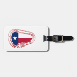Texas Flag Climbing Carabiner Luggage Tag