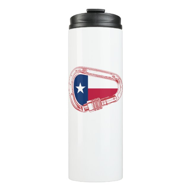 Texas Flag Climbing Carabiner Thermal Tumbler (Front)