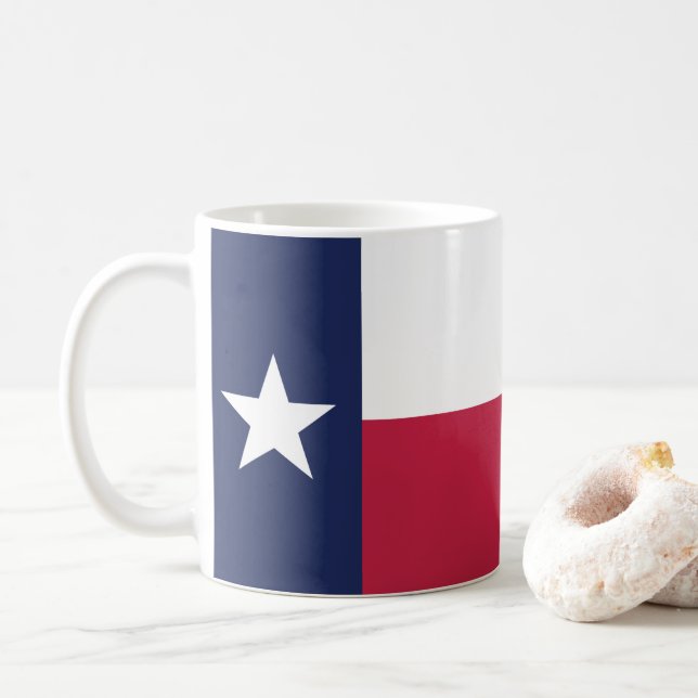 Texas Flag Coffee Mug (With Donut)