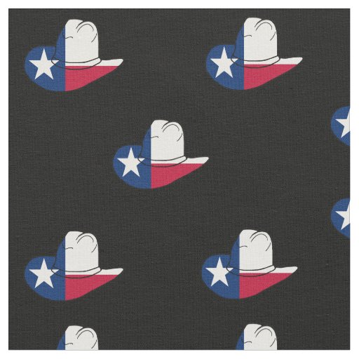 Texas Flag Cowboy Hat Fabric ANY COLOR BACKGROUND