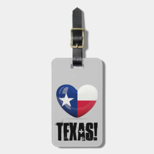 Texas Flag Cutout Luggage Tag