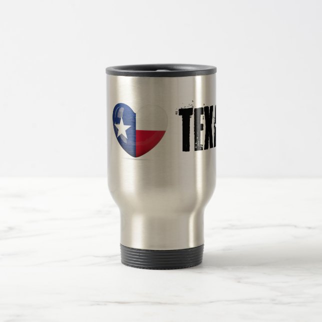 Texas Flag Cutout Travel Mug (Center)